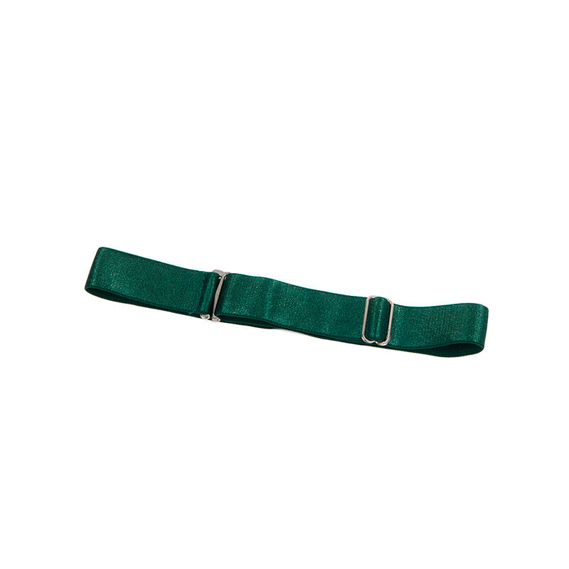 SUBBLIME - 955434 DRESS WITH GREEN LEATHER STRAPS S/M - NOCTURNA DESIRES