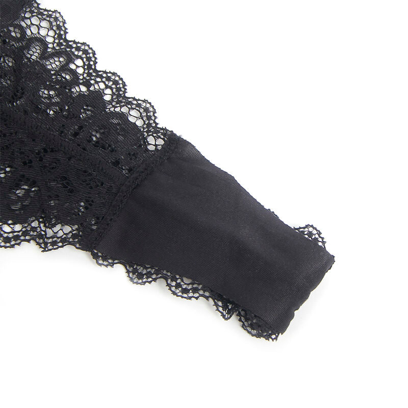 SUBBLIME - 955458 BLACK LEATHER ZIPPER BODY S/M - NOCTURNA DESIRES