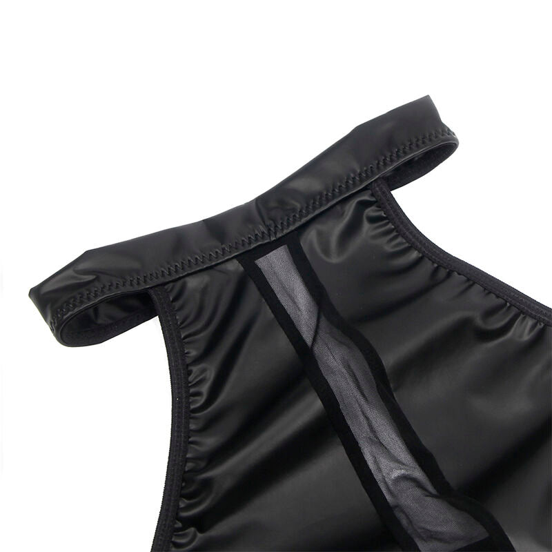 SUBBLIME - 955472 HALTER NECK DRESS WITH TRANSPARENCIES BLACK S/M - NOCTURNA DESIRES