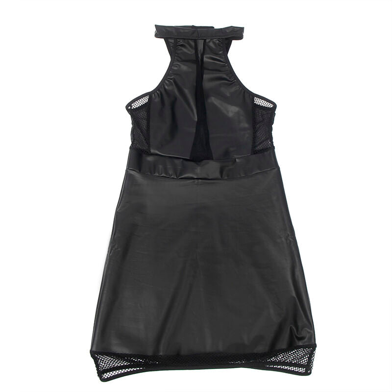 SUBBLIME - 955489 HALTER NECK DRESS WITH TRANSPARENCIES BLACK L/XL - NOCTURNA DESIRES