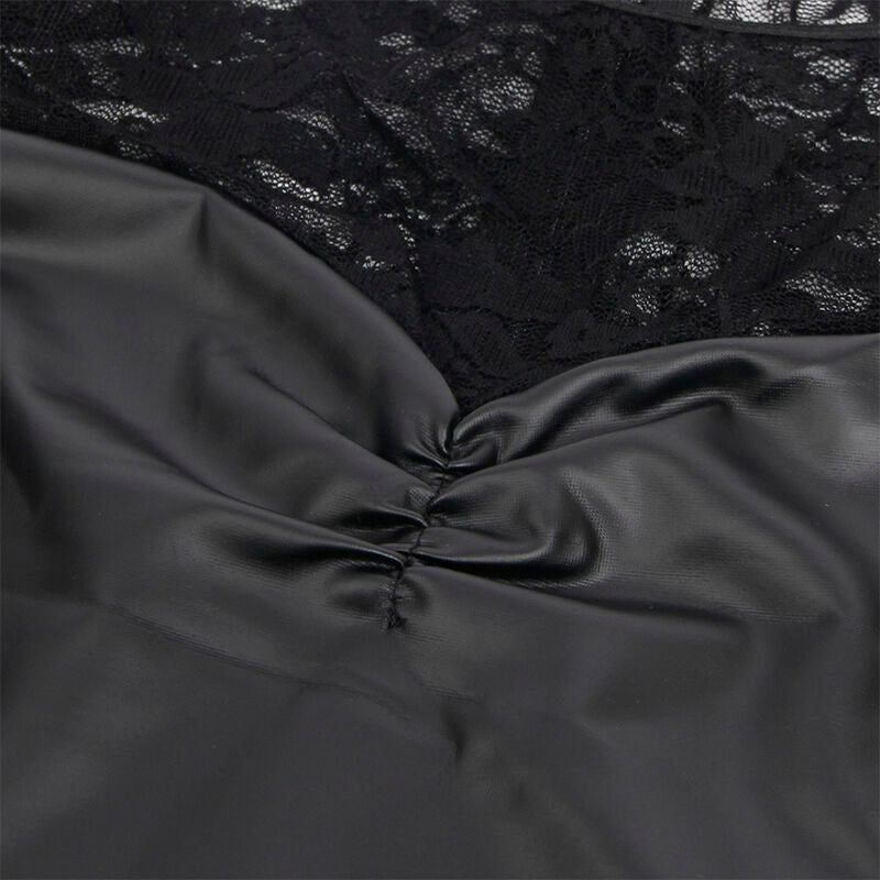 SUBBLIME - 955595 LONG SLEEVE DRESS WITH BLACK LACE S/M - NOCTURNA DESIRES