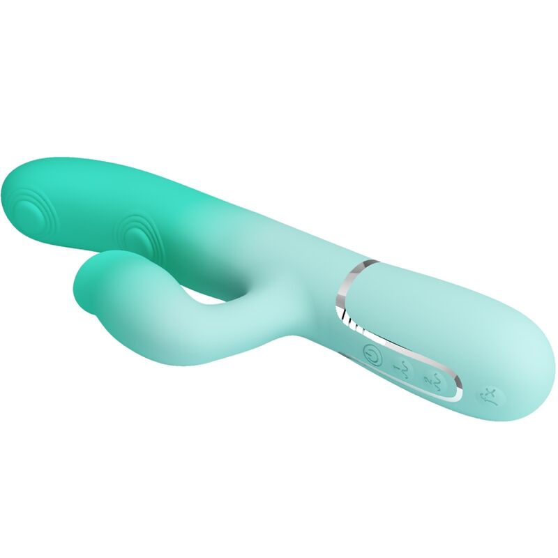 PRETTY LOVE - GIGI MULTIFUNCTION RABBIT VIBRATOR AQUA GREEN - NOCTURNA DESIRES