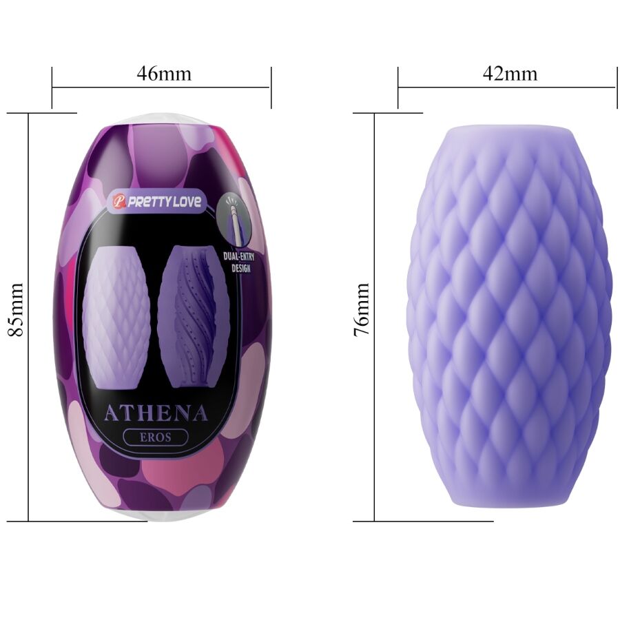 PRETTY LOVE - ATHENA EROS SILICONE MALE MASTURBATOR PURPLE - NOCTURNA DESIRES