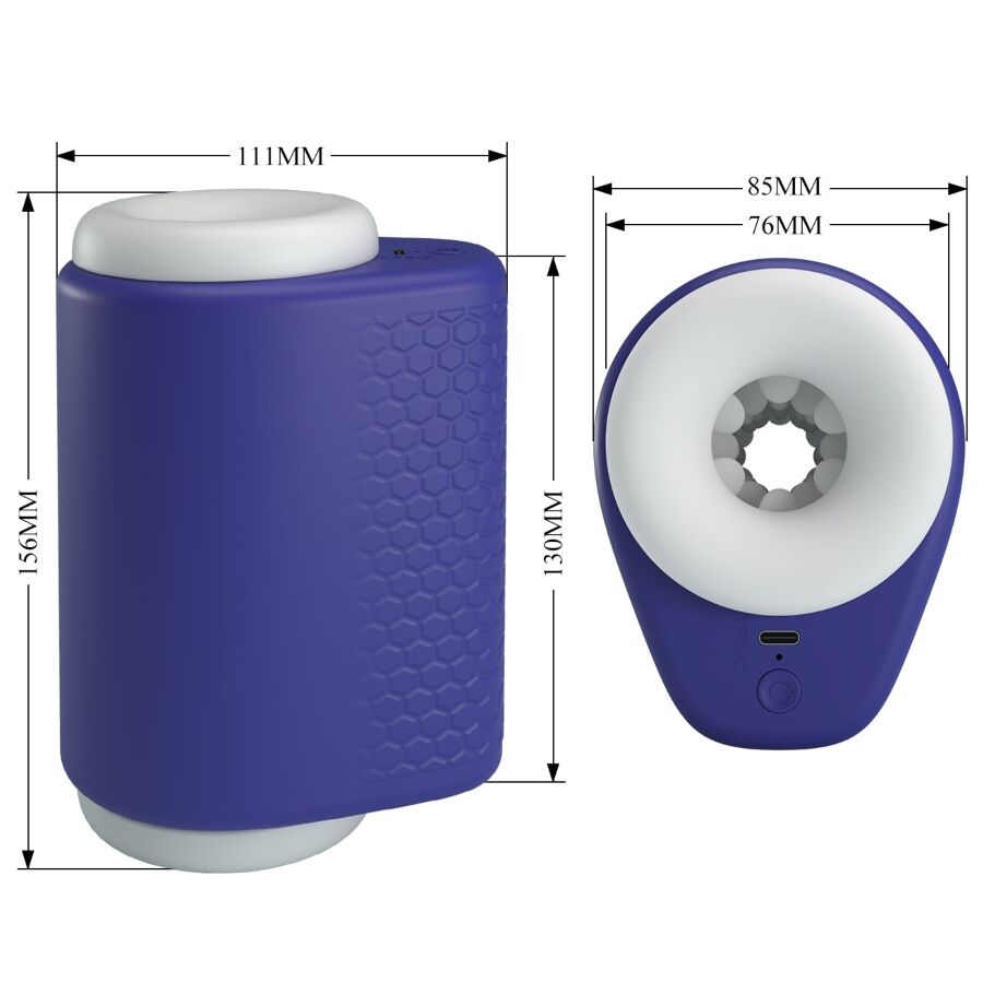 PRETTY LOVE - DJ LADY MALE MASTURBATOR WITH VIBRATION 5 SETTINGS PURPLE - NOCTURNA DESIRES
