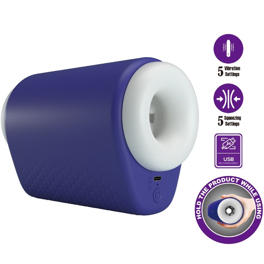 PRETTY LOVE - DJ LADY MALE MASTURBATOR WITH VIBRATION 5 SETTINGS PURPLE - NOCTURNA DESIRES