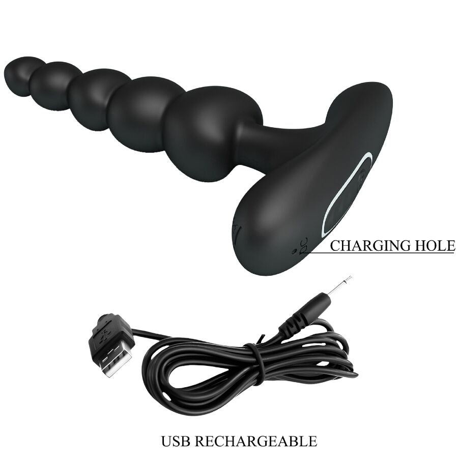 PRETTY LOVE - CORBAN ANAL VIBRATOR 10 VIBRATIONS BLACK - NOCTURNA DESIRES