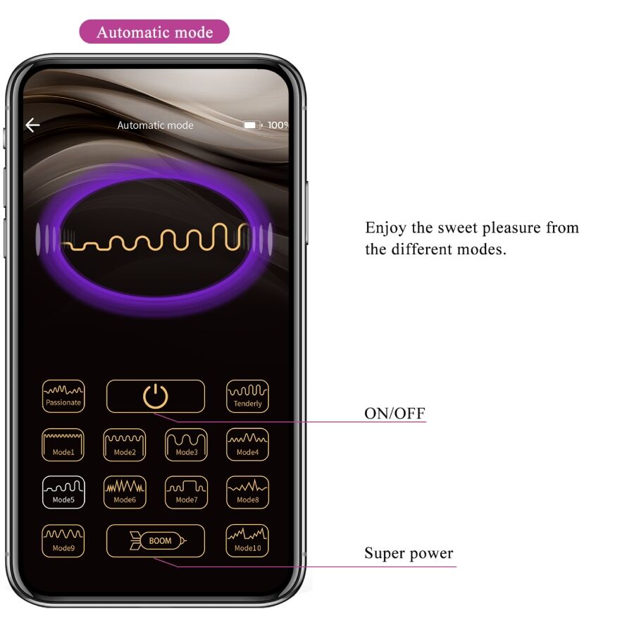 PRETTY LOVE - LEVIATHAN APP CONTROLLED VIBRATOR PURPLE - NOCTURNA DESIRES