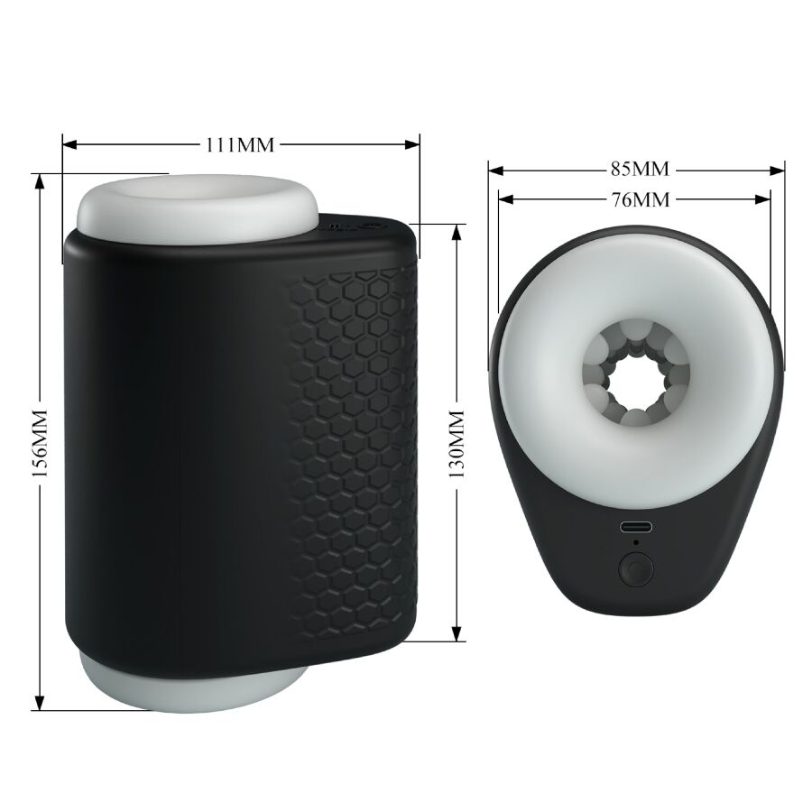 PRETTY LOVE - DJ GIRL MALE MASTURBATOR WITH VIBRATION 5 SETTINGS NEGRO - NOCTURNA DESIRES