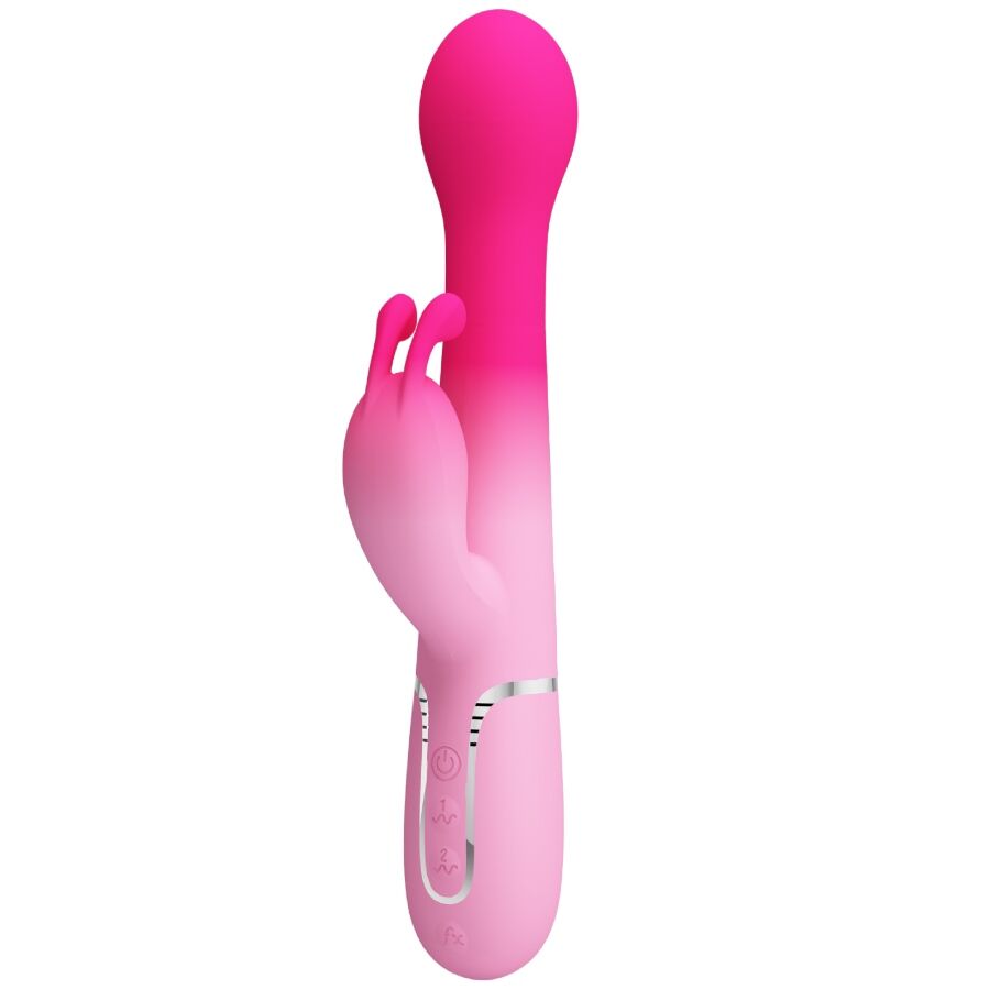 PRETTY LOVE - DEJON 3 IN 1 MULTIFUNCTION RABBIT VIBRATOR PINK - NOCTURNA DESIRES