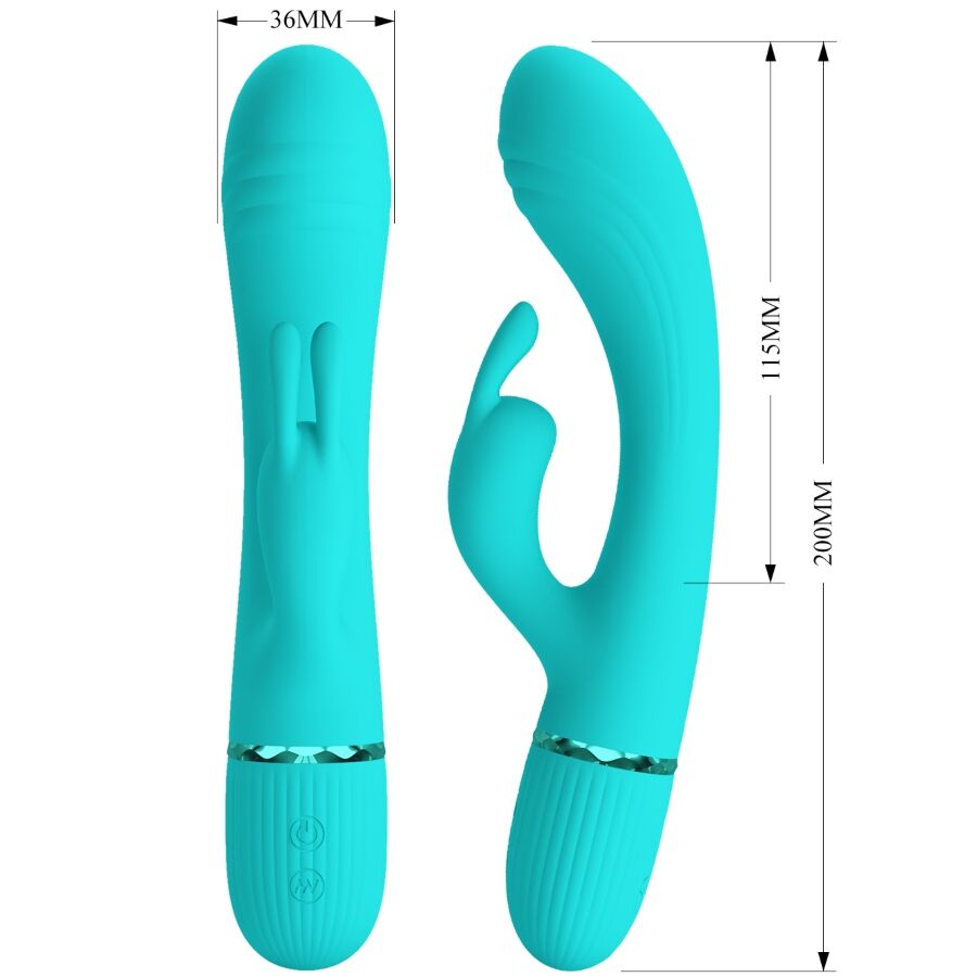 PRETTY LOVE - SCOCCO VIBRATOR RABBIT TURQUOISE - NOCTURNA DESIRES