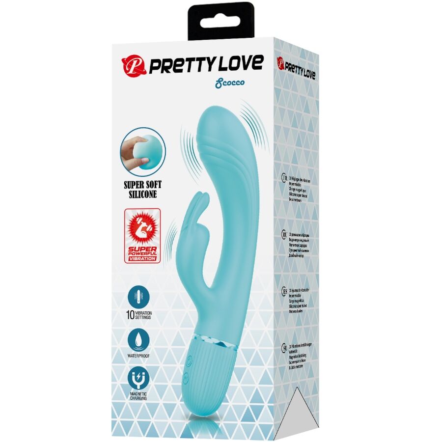PRETTY LOVE - SCOCCO VIBRATOR RABBIT TURQUOISE - NOCTURNA DESIRES