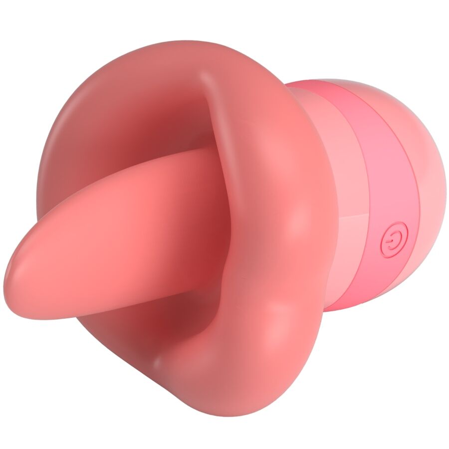 PRETTY LOVE - KYLEE TONGUE CLITORIS STIMULATOR 10 VIBRATIONS NUDE PINK - NOCTURNA DESIRES