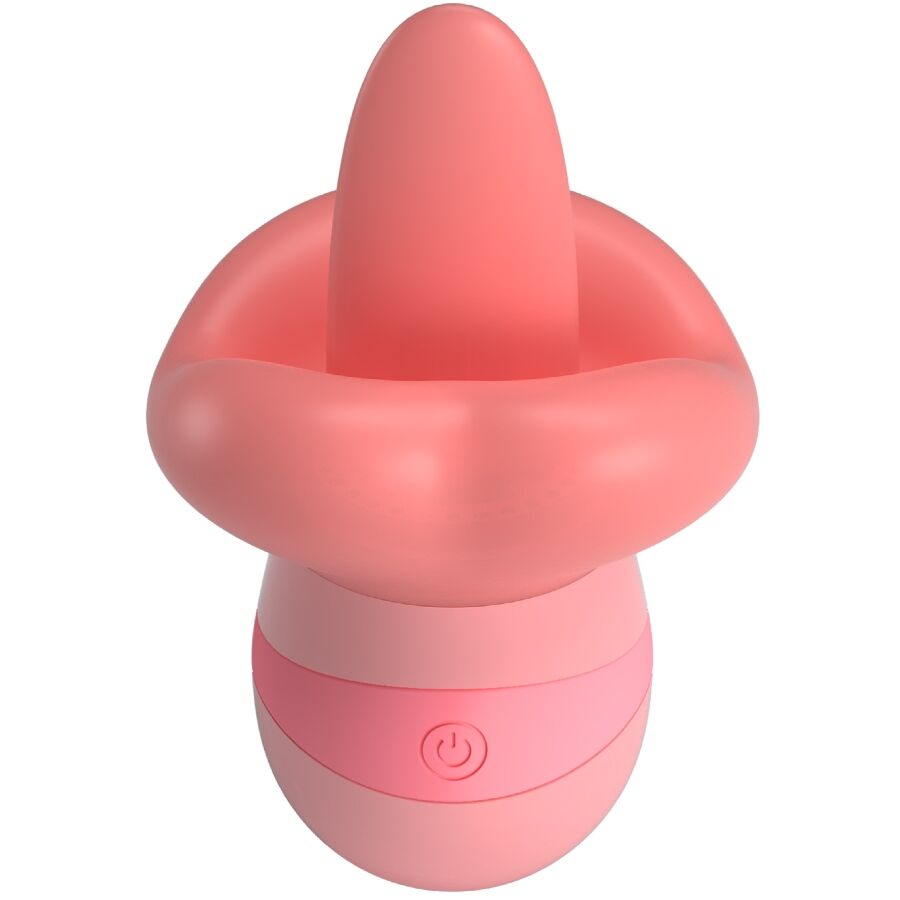 PRETTY LOVE - KYLEE TONGUE CLITORIS STIMULATOR 10 VIBRATIONS NUDE PINK - NOCTURNA DESIRES
