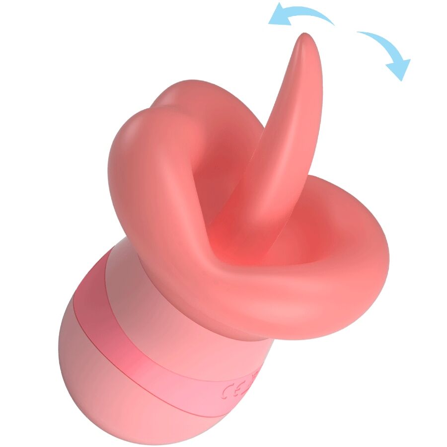 PRETTY LOVE - KYLEE TONGUE CLITORIS STIMULATOR 10 VIBRATIONS NUDE PINK - NOCTURNA DESIRES