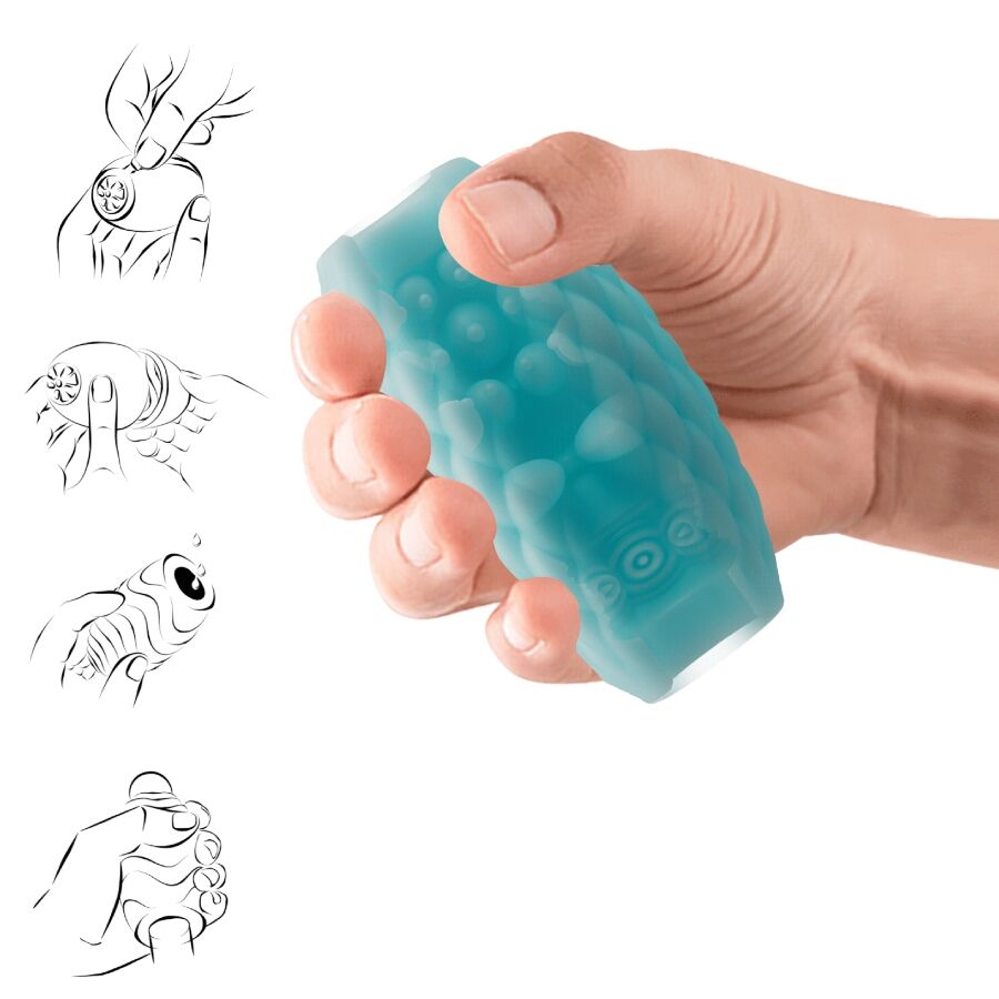 PRETTY LOVE - ATHENA EROS SILICONE MALE MASTURBATOR SKY BLUE - NOCTURNA DESIRES
