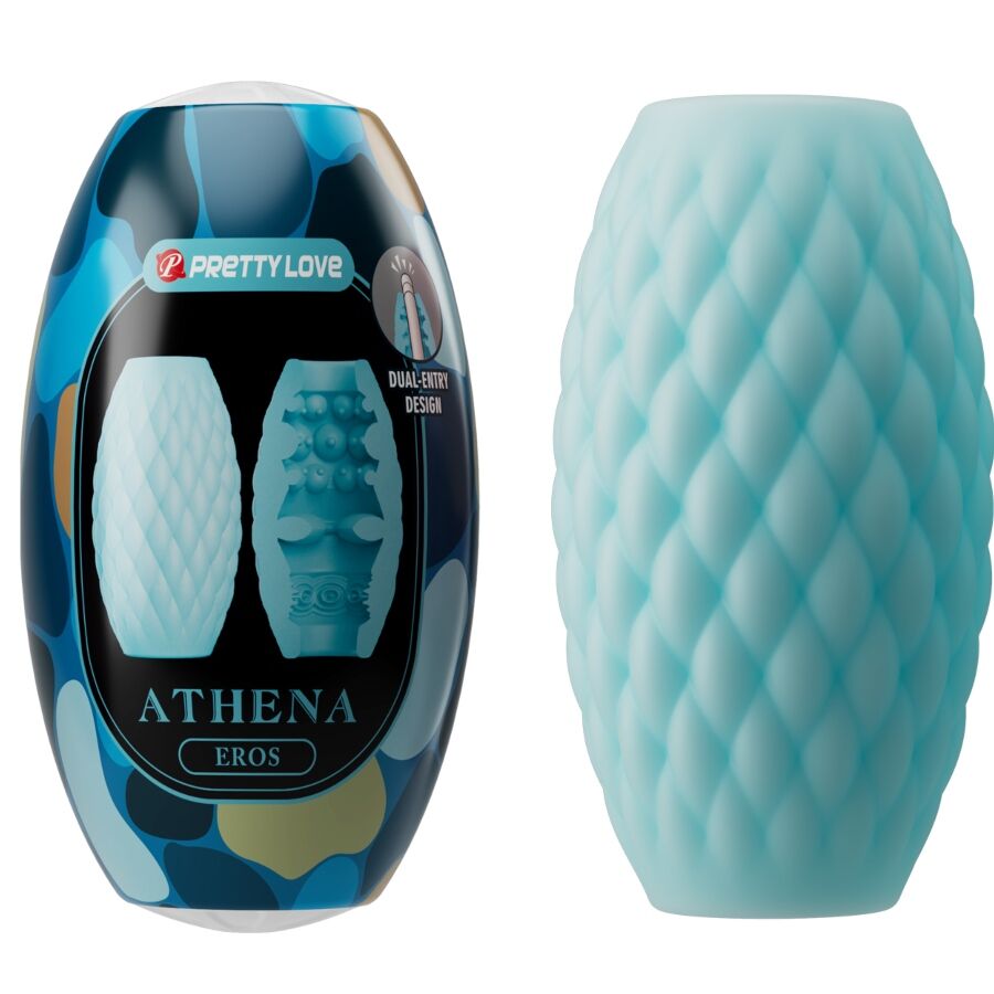 PRETTY LOVE - ATHENA EROS SILICONE MALE MASTURBATOR SKY BLUE - NOCTURNA DESIRES