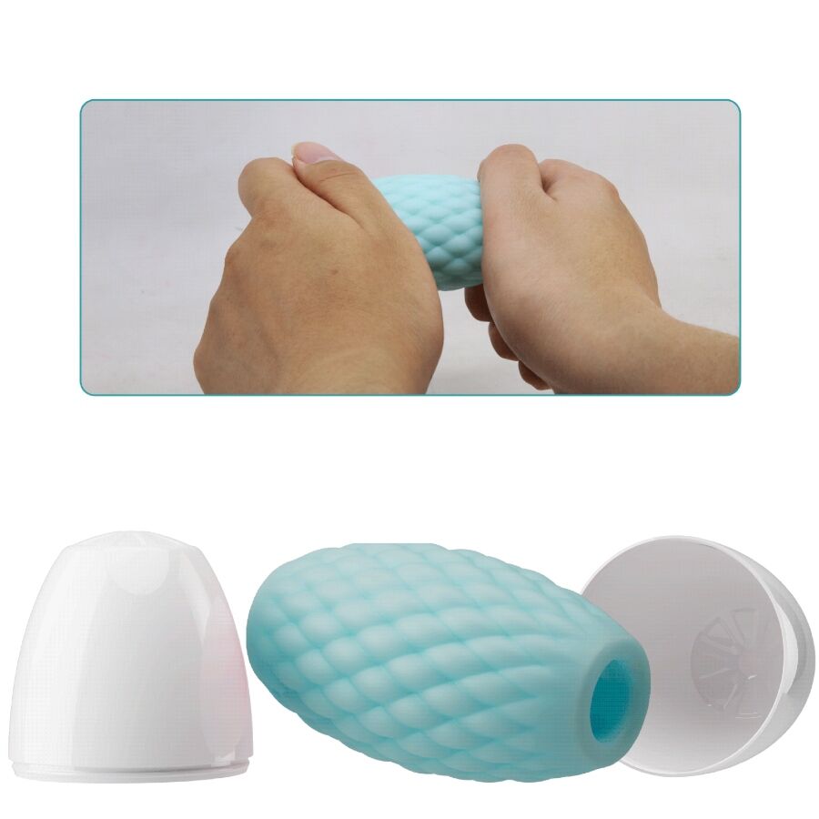 PRETTY LOVE - ATHENA EROS SILICONE MALE MASTURBATOR SKY BLUE - NOCTURNA DESIRES