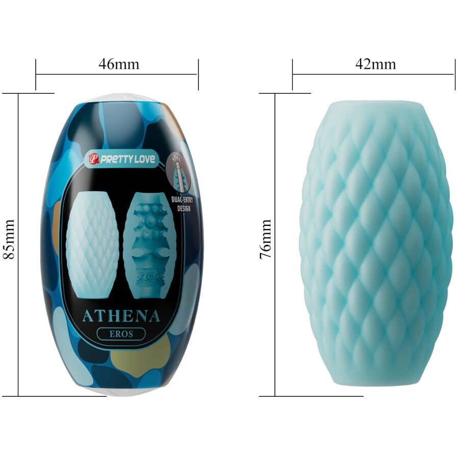 PRETTY LOVE - ATHENA EROS SILICONE MALE MASTURBATOR SKY BLUE - NOCTURNA DESIRES