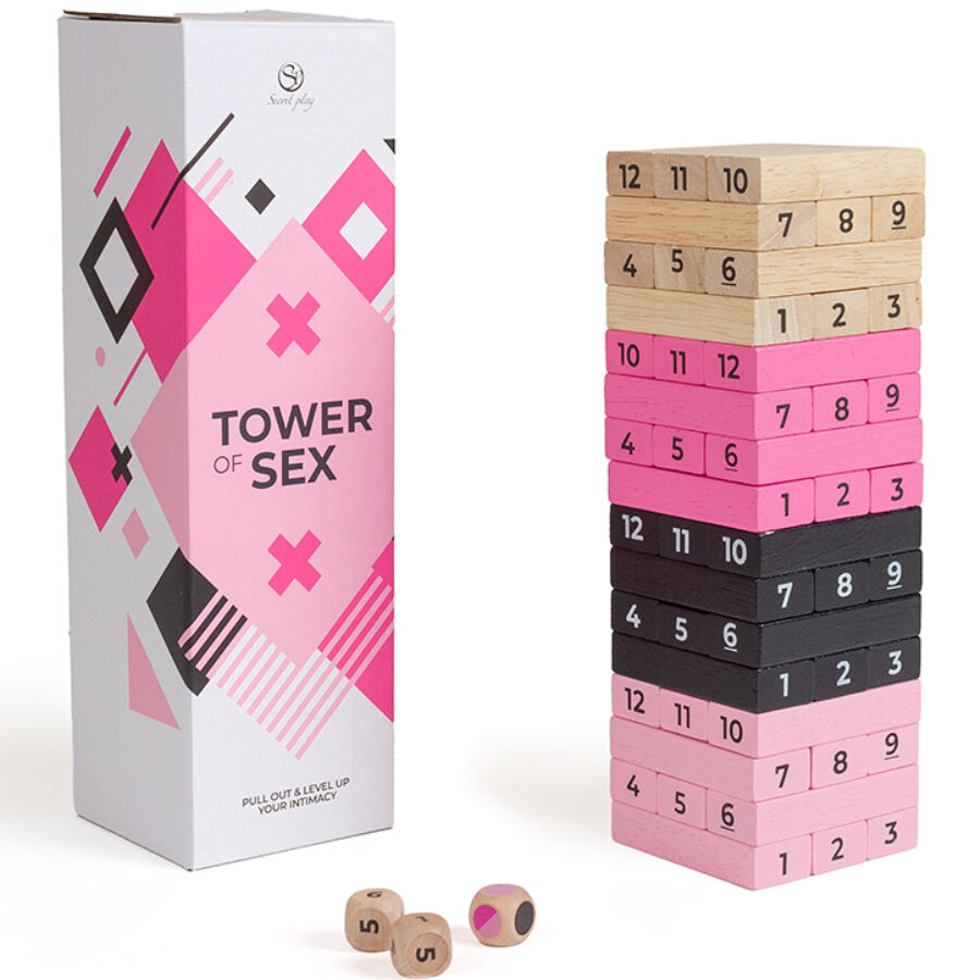 SECRETPLAY - TOWER OF SEX WOODEN GAME - NOCTURNA DESIRES