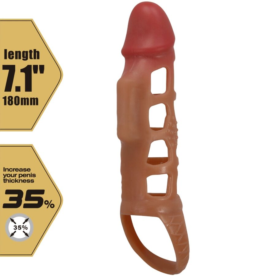 PRETTY LOVE - PRESTON VIBRATING PENIS SLEEVE 18 CM - NOCTURNA DESIRES