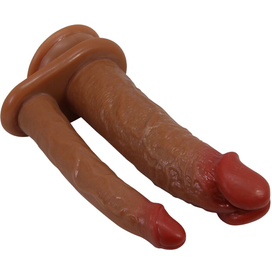 PRETTY LOVE - HULBERT DOUBLE REALISTIC DILDO WITH VIBRATION MULATO - NOCTURNA DESIRES