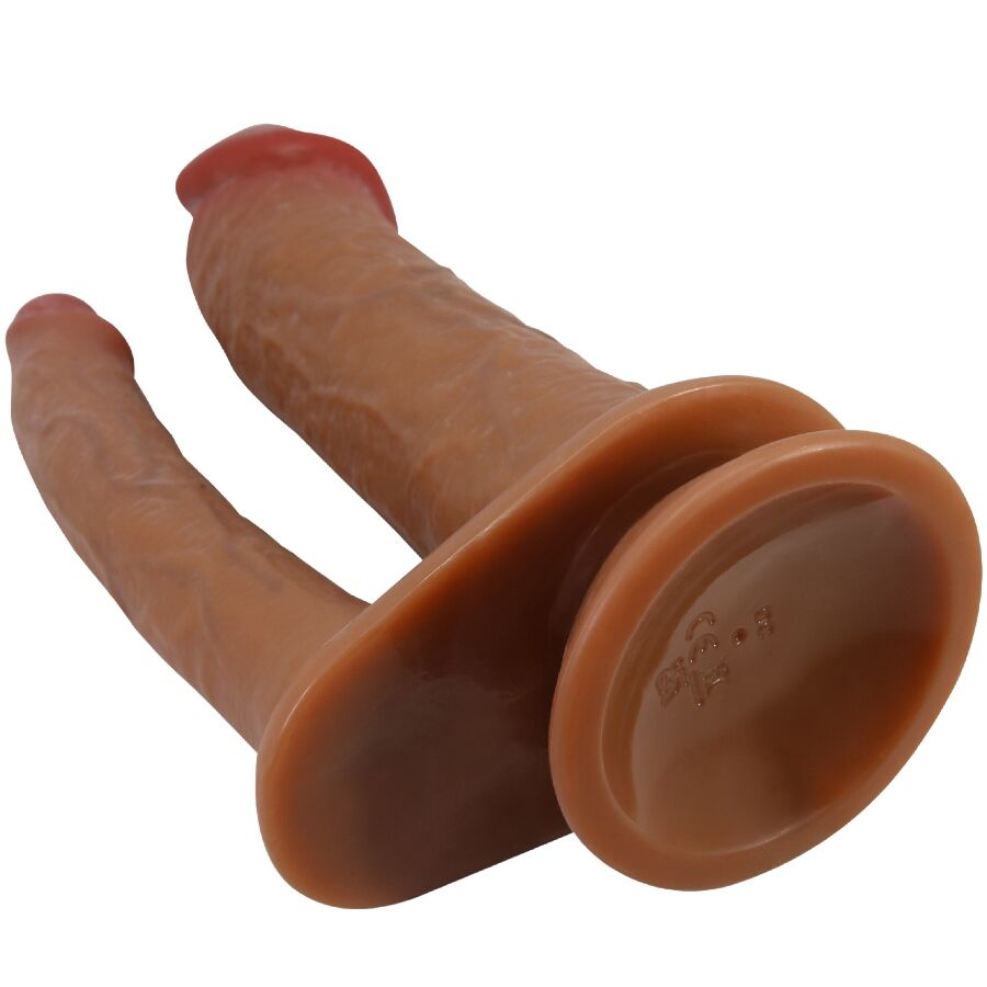 PRETTY LOVE - HULBERT DOUBLE REALISTIC DILDO WITH VIBRATION MULATO - NOCTURNA DESIRES