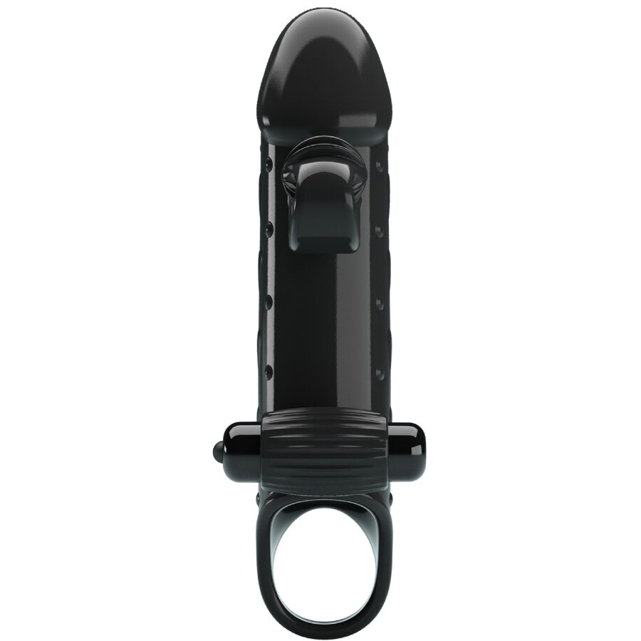 ROMANCE - VIBRATING PENIS SLEEVE BLACK - NOCTURNA DESIRES