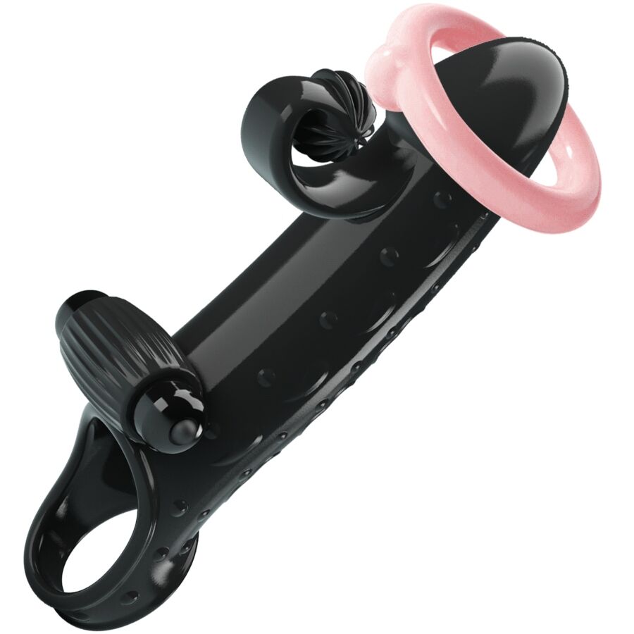 ROMANCE - VIBRATING PENIS SLEEVE BLACK - NOCTURNA DESIRES