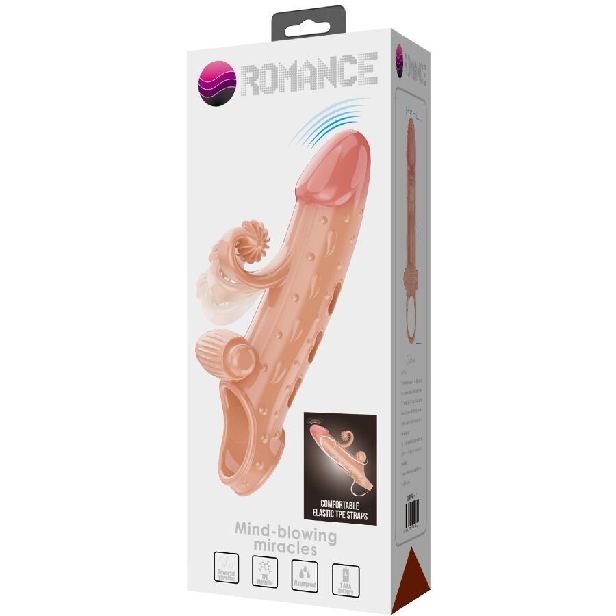 ROMANCE - VIBRATING PENIS SLEEVE NATURAL - NOCTURNA DESIRES
