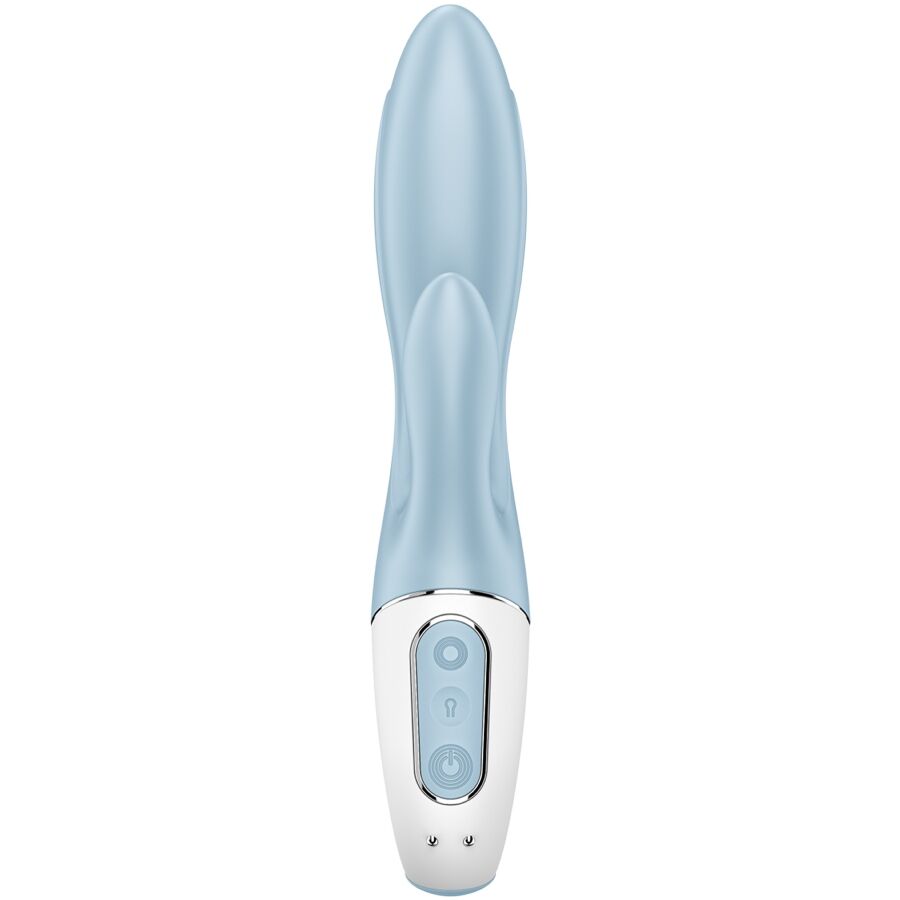 SATISFYER - AIR PUMP BUNNY 1 INFLATABLE RABBIT VIBRATOR BLUE - NOCTURNA DESIRES