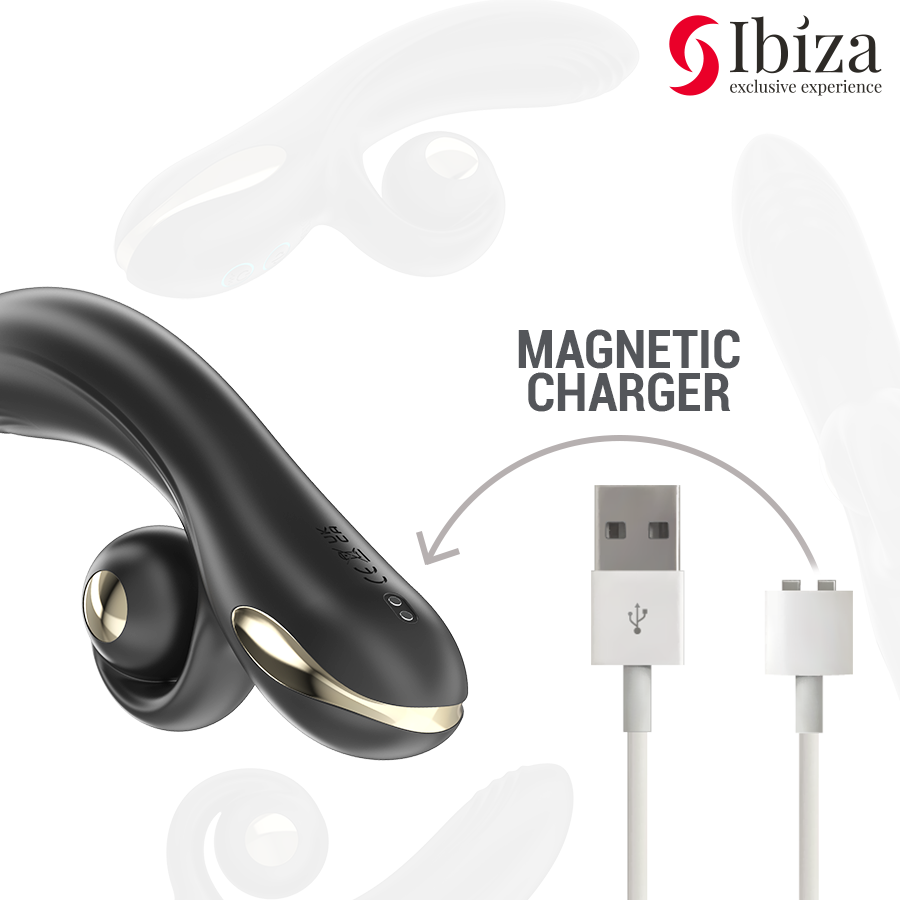 IBIZA - TWISTER VIBRATOR WITH CURVE STIMULATOR AND VIBRO-ROTATION - NOCTURNA DESIRES