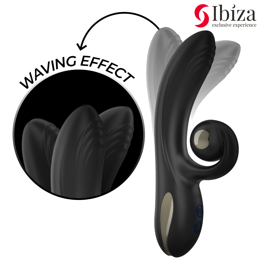 IBIZA - TWISTER VIBRATOR WITH CURVE STIMULATOR AND VIBRO-ROTATION - NOCTURNA DESIRES