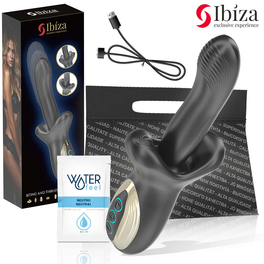 IBIZA - POWERFUL VIBRATOR WITH THRUSTING AND BITING EFFECT - NOCTURNA DESIRES