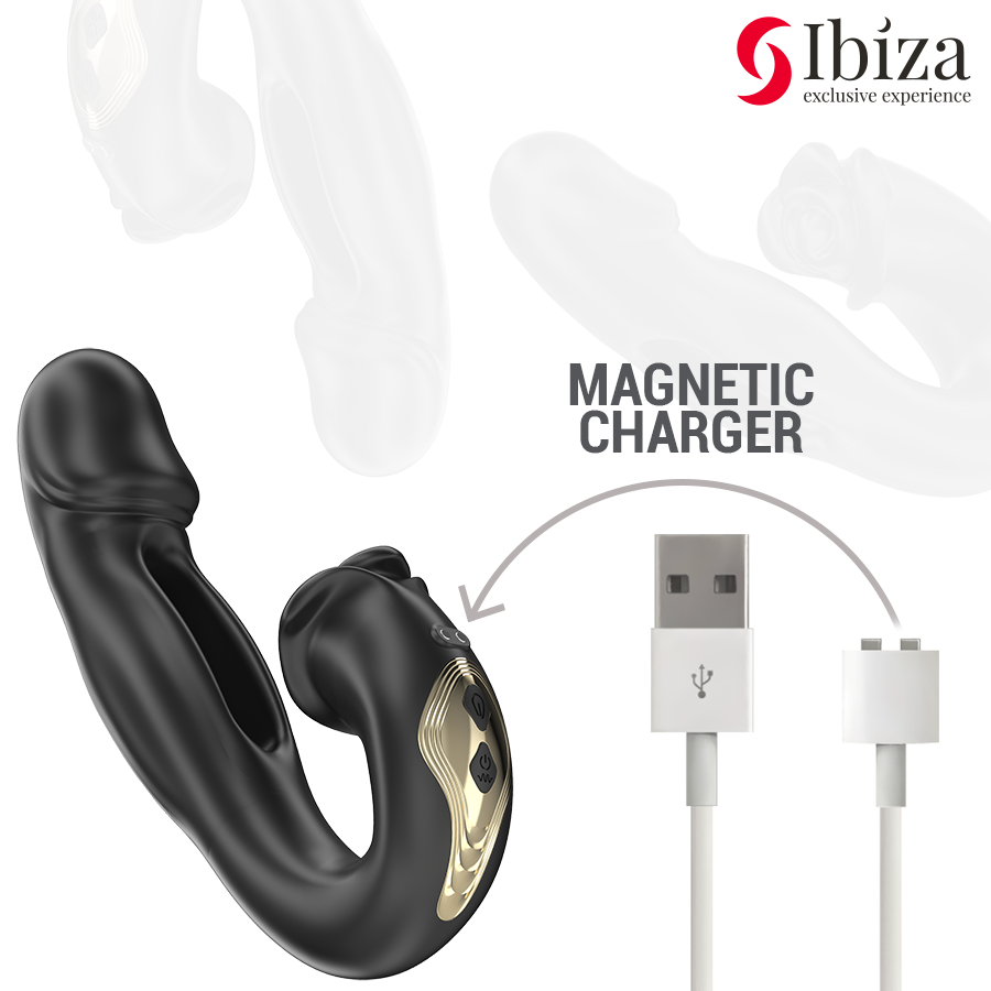 IBIZA - ROSE VIBRATOR FLICKING EFFECT AND CLIT STIMULATOR - NOCTURNA DESIRES