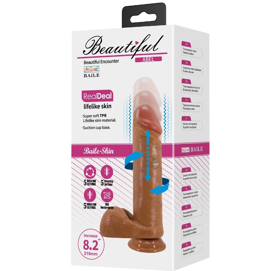 BAILE - ABEL REALISTIC DILDO 21 CM MULATTO - NOCTURNA DESIRES