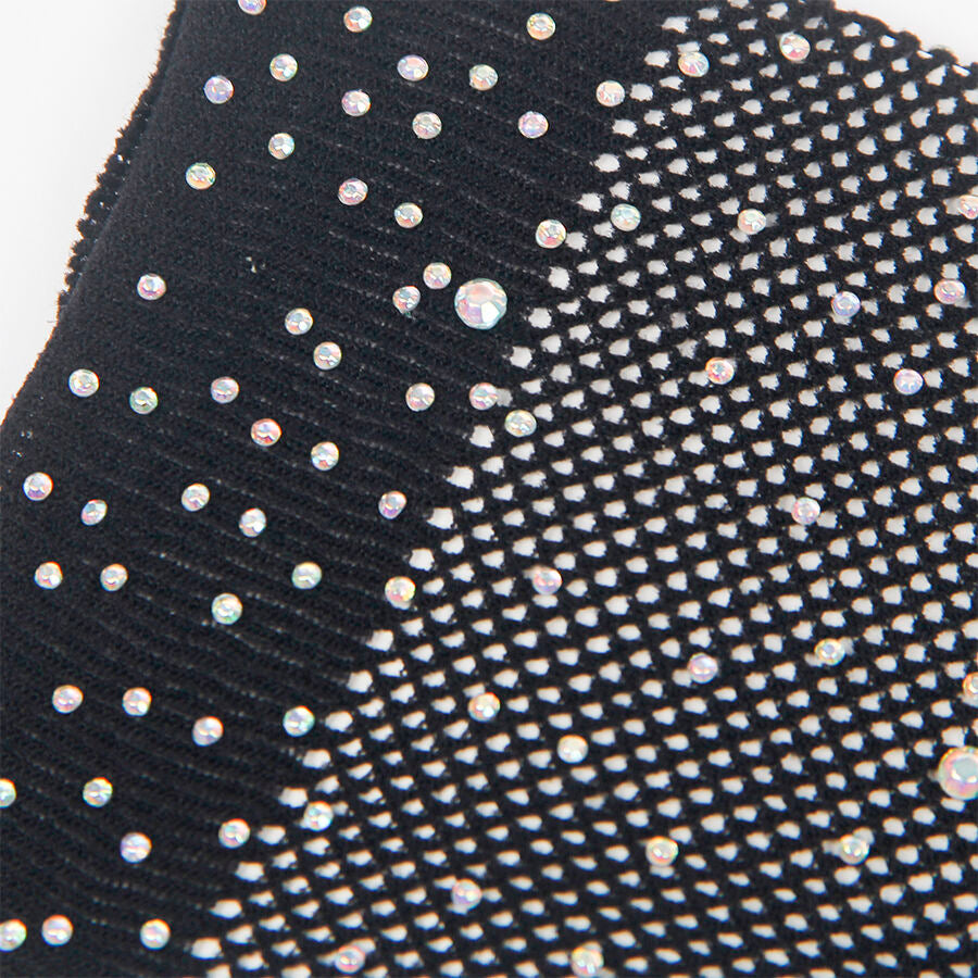 SUBBLIME - 957469SHINE TRANSPARENT GLOVES BLACK S/M - NOCTURNA DESIRES