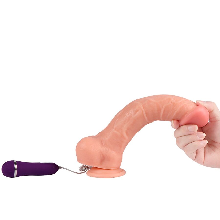SHEQU - APOLO VIBRATOR DILDO WITH REMOTE CONTROL 24.5 CM - NOCTURNA DESIRES