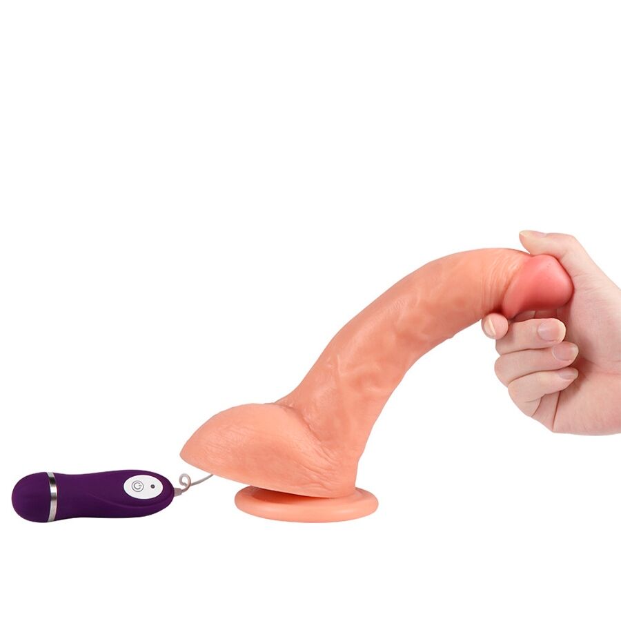 SHEQU - BEAST VIBRATING DILDO WITH REMOTE CONTROL 24.5 CM - NOCTURNA DESIRES