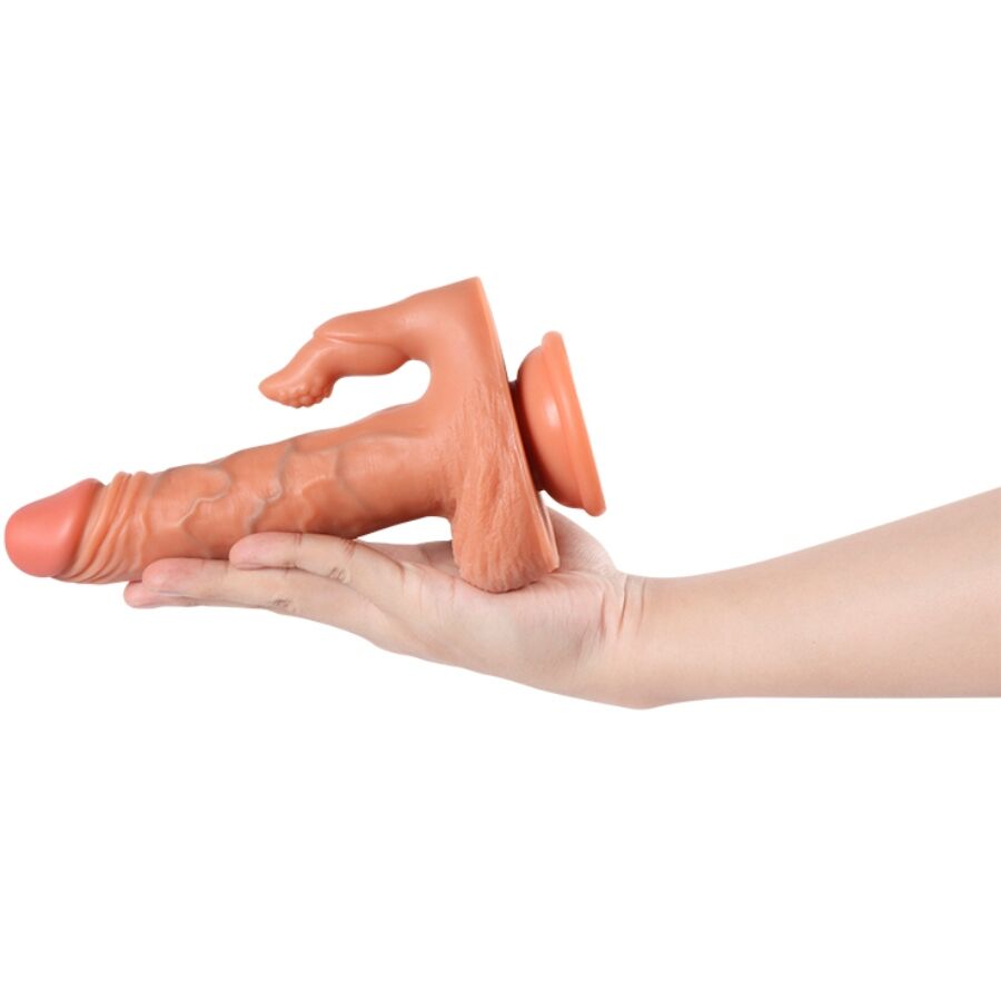 SHEQU - JULIAN DILDO AND CLITORIS STIMULATOR WITH VIBRATION AND REMOTE CONTROL 16 CM - NOCTURNA DESIRES