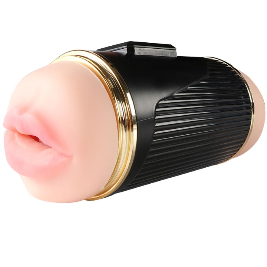 SHEQU - KAY DOUBLE MASTURBATOR WITH DUAL MOUTH AND VAGINA VIBRATION - NOCTURNA DESIRES