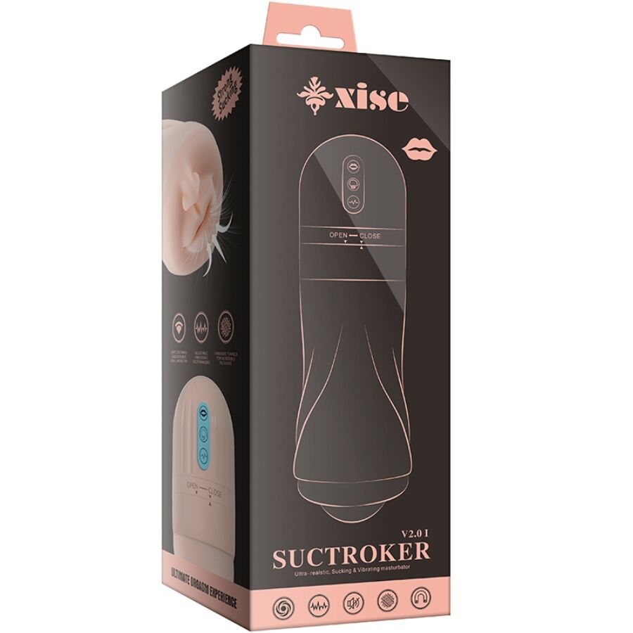 XISE - SUCTROKER V2.0 I MOUTH MASTURBATOR WITH VIBRATION - NOCTURNA DESIRES