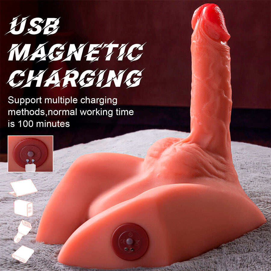 XISE - MICHAEL REALISTIC DILDO AND ANUS MASTURBATOR WITH THRUSTING 15 CM - NOCTURNA DESIRES