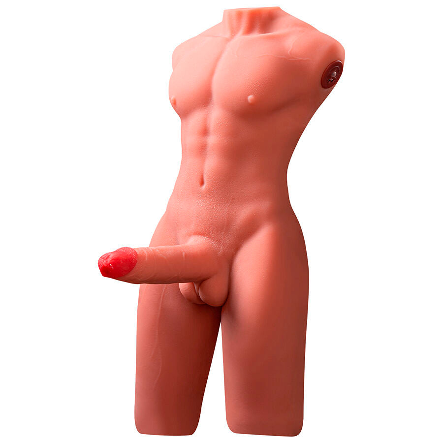 XISE - JASON HALF BODY REALISTIC MALE TORSO WITH THRUSTING AND VIBRATION 55 CM - NOCTURNA DESIRES