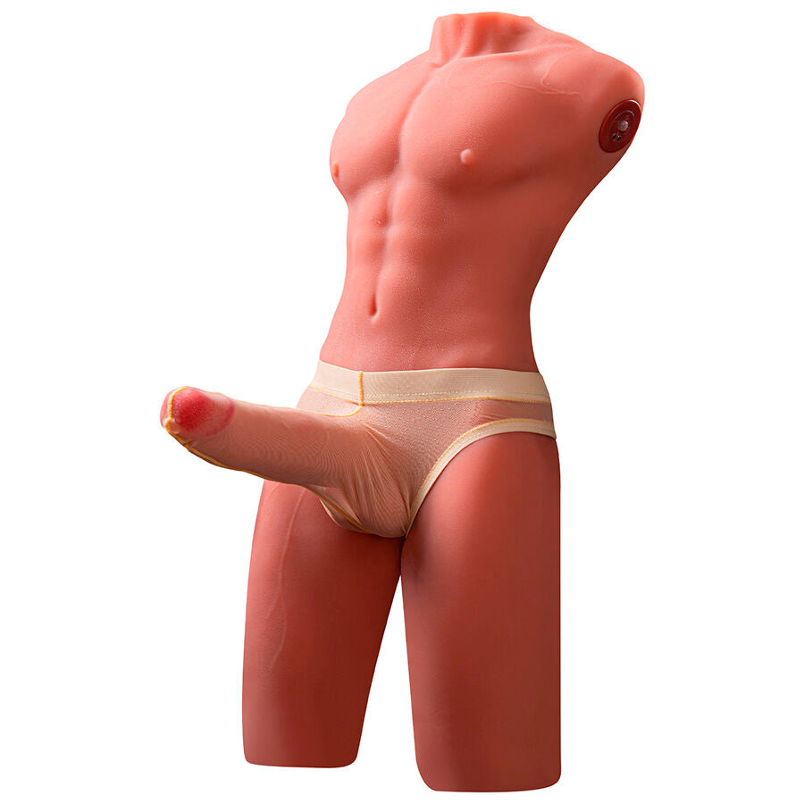 XISE - JASON HALF BODY REALISTIC MALE TORSO WITH THRUSTING AND VIBRATION 55 CM - NOCTURNA DESIRES