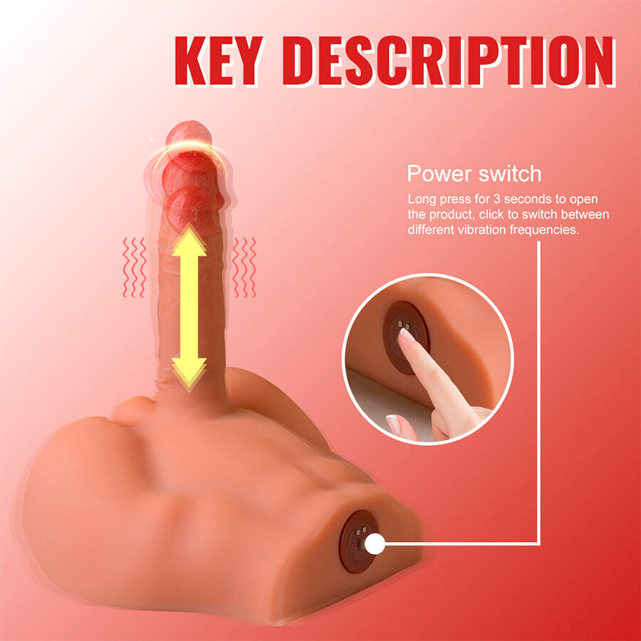 XISE - PEEL DILDO ASS REALISTIC DILDO MASTURBATOR FRONT POSITION WITH THRUSTING 17.5 CM - NOCTURNA DESIRES