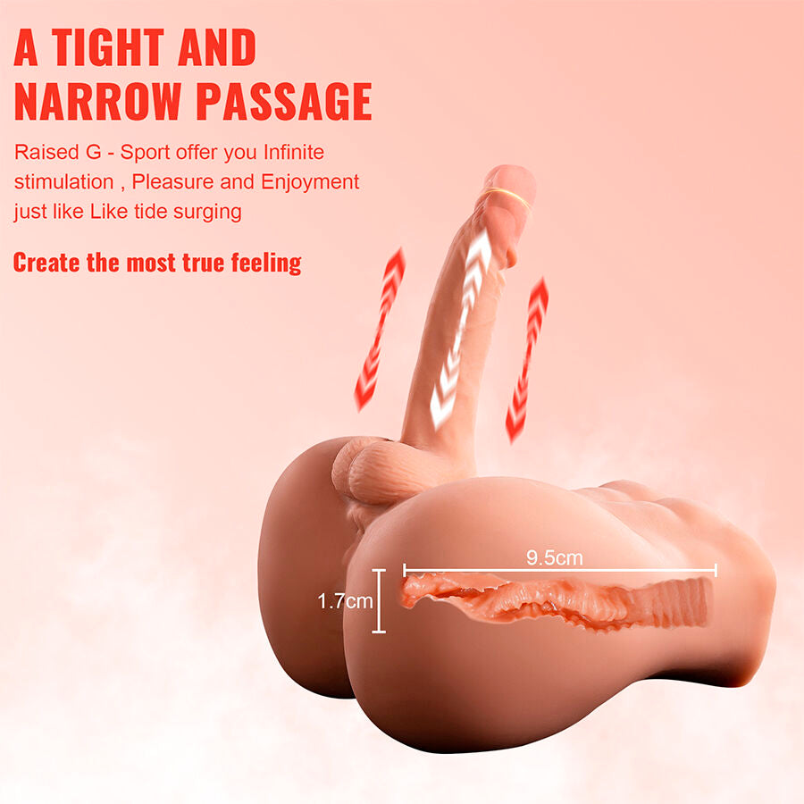XISE - BERTLETT DILDO ASS REALISTIC DILDO AND ANUS MASTURBATOR FRONT POSITION WITH THRUSTING 18 CM - NOCTURNA DESIRES