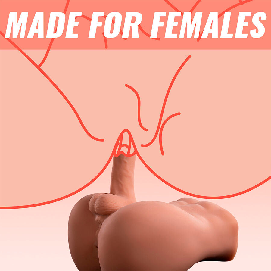 XISE - BERTLETT DILDO ASS REALISTIC DILDO AND ANUS MASTURBATOR FRONT POSITION WITH THRUSTING 18 CM - NOCTURNA DESIRES