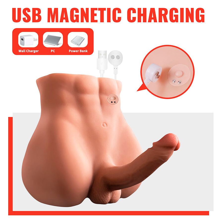 XISE - BERTLETT DILDO ASS REALISTIC DILDO AND ANUS MASTURBATOR FRONT POSITION WITH THRUSTING 18 CM - NOCTURNA DESIRES