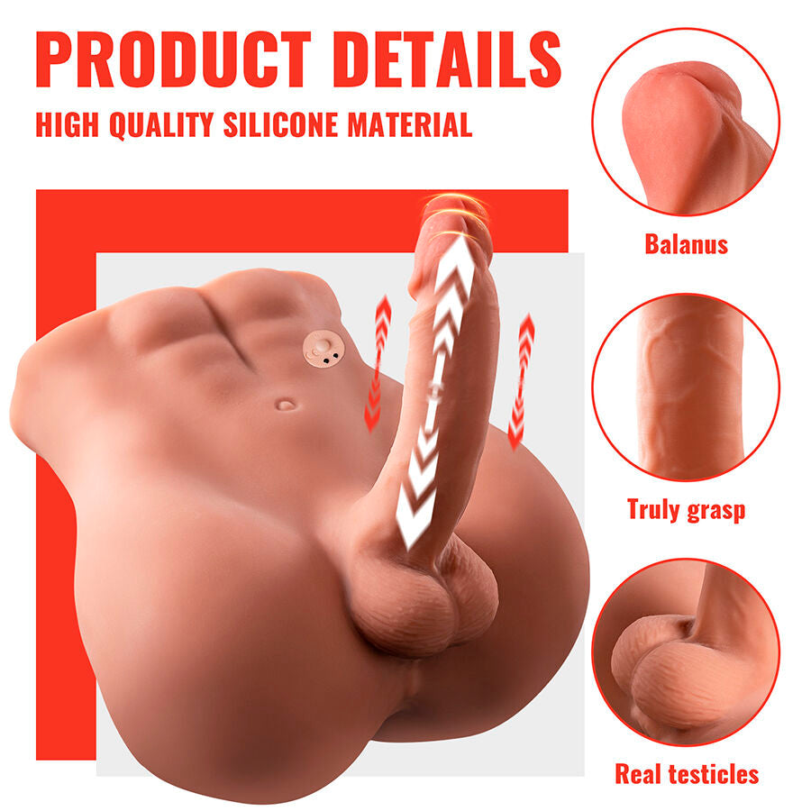 XISE - BERTLETT DILDO ASS REALISTIC DILDO AND ANUS MASTURBATOR FRONT POSITION WITH THRUSTING 18 CM - NOCTURNA DESIRES