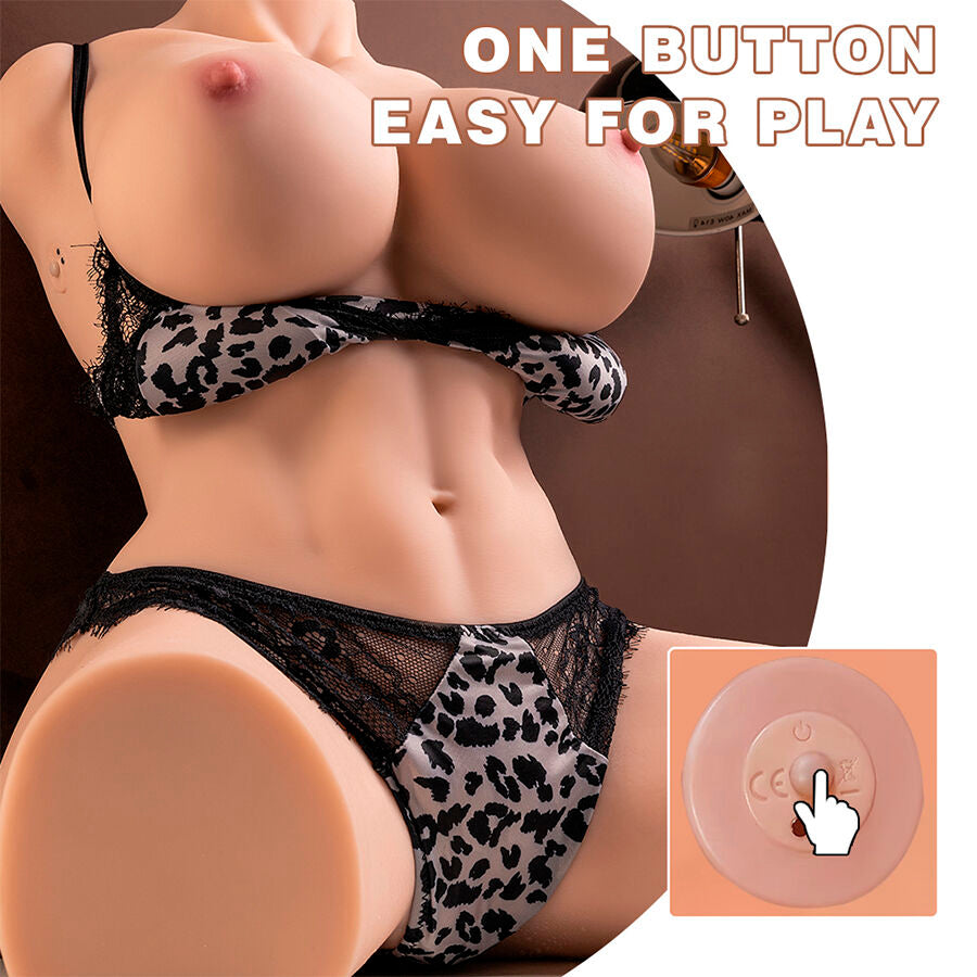 XISE - MURIEL FEMALE REALISTIC TORSO WITH THRUSTING 55 CM - NOCTURNA DESIRES